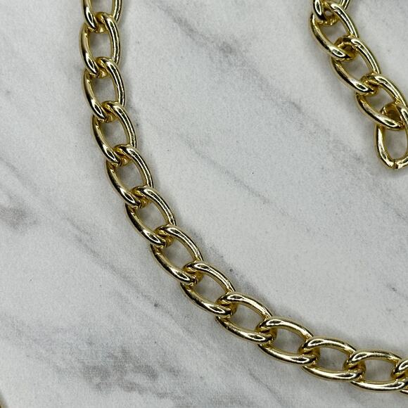 Gold Tone Draped Multi Strand Chain Belt Y2K Festival One Size (OS) ✨ - Picture 10 of 12